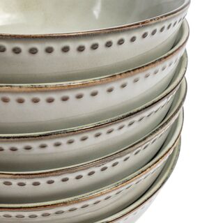 4x Pastaborden set van 6 stuks – Ø17,5 cm – parelwit VIDI, Sapore